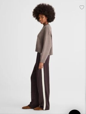 NWOT Madewell Women's The Easy Pull-On Track Pant in Satin Sz M/L $118